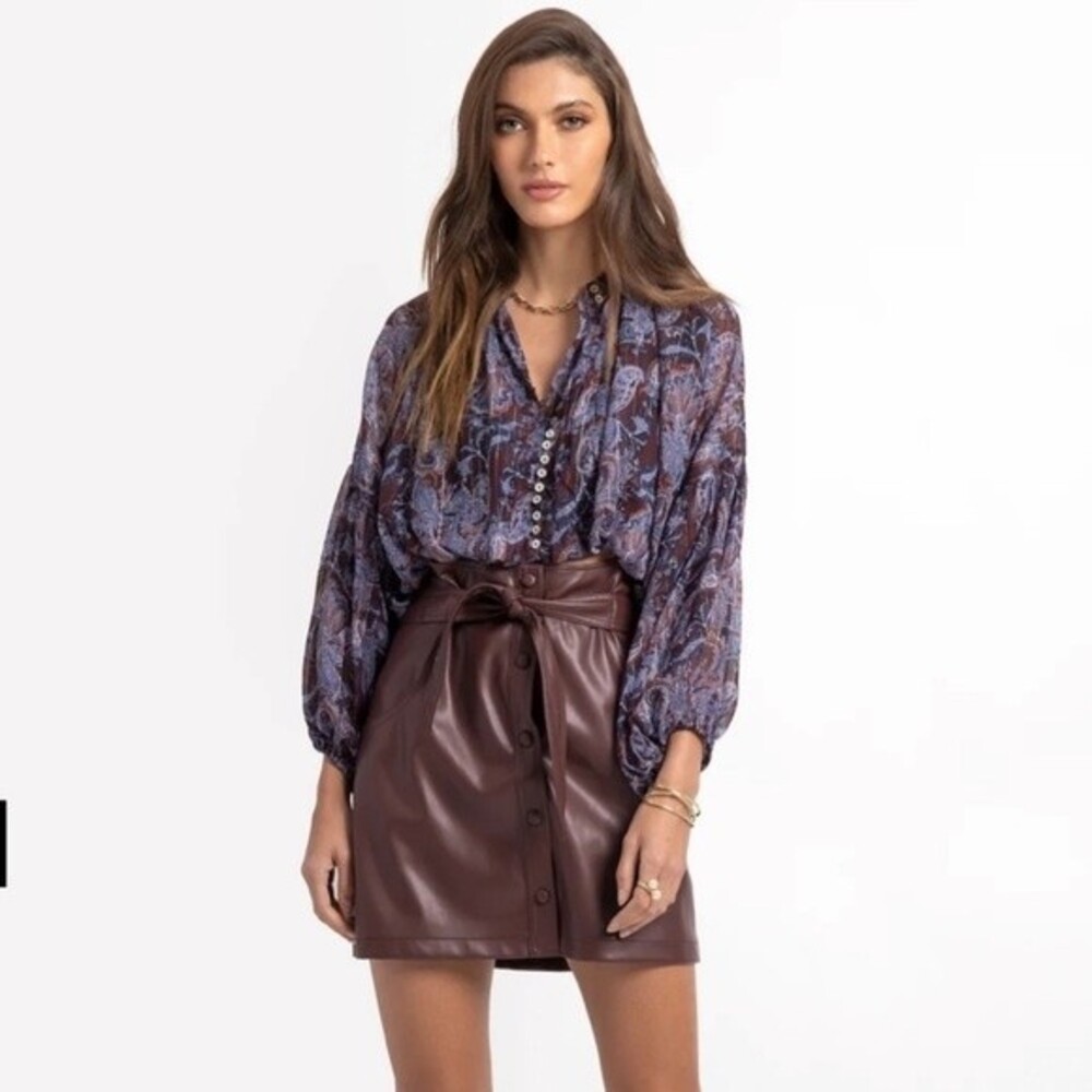 Bishop + Young Serenity Blouse in Paisley Print M NWT